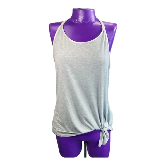 Athleta women’s grey hip knot athletic T strap tank - Picture 1 of 8